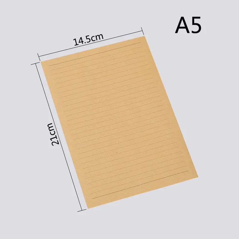 10Pcs Vintage Kraft Envelopes Self-Adhesive Blank Invitation Envelopes for Wedding Party DIY Crafts