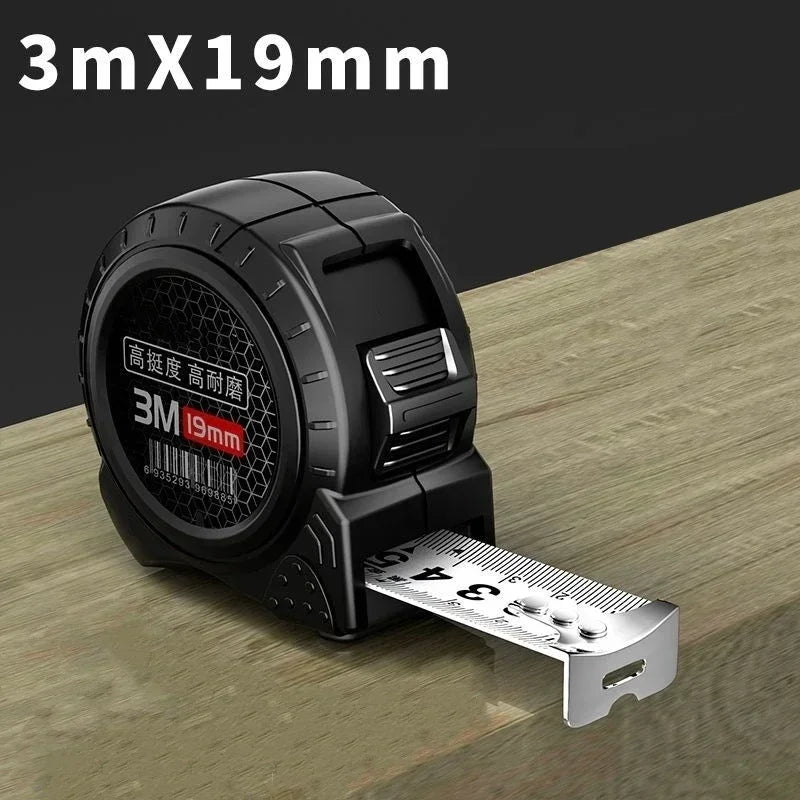 Locking fluorescent steel telescopic tape measure, self-locking high-precision wear-resistant measuring tool