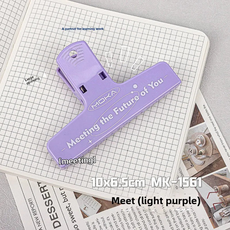 Colorful clips, strong grip refrigerator notepad holder, cute pastel color office school family storage, suitable for students