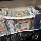 Foldable Transparent Storage Organizer Box Collapsible with Handle for Books Toys Office Supplies Dorm Classroom Home