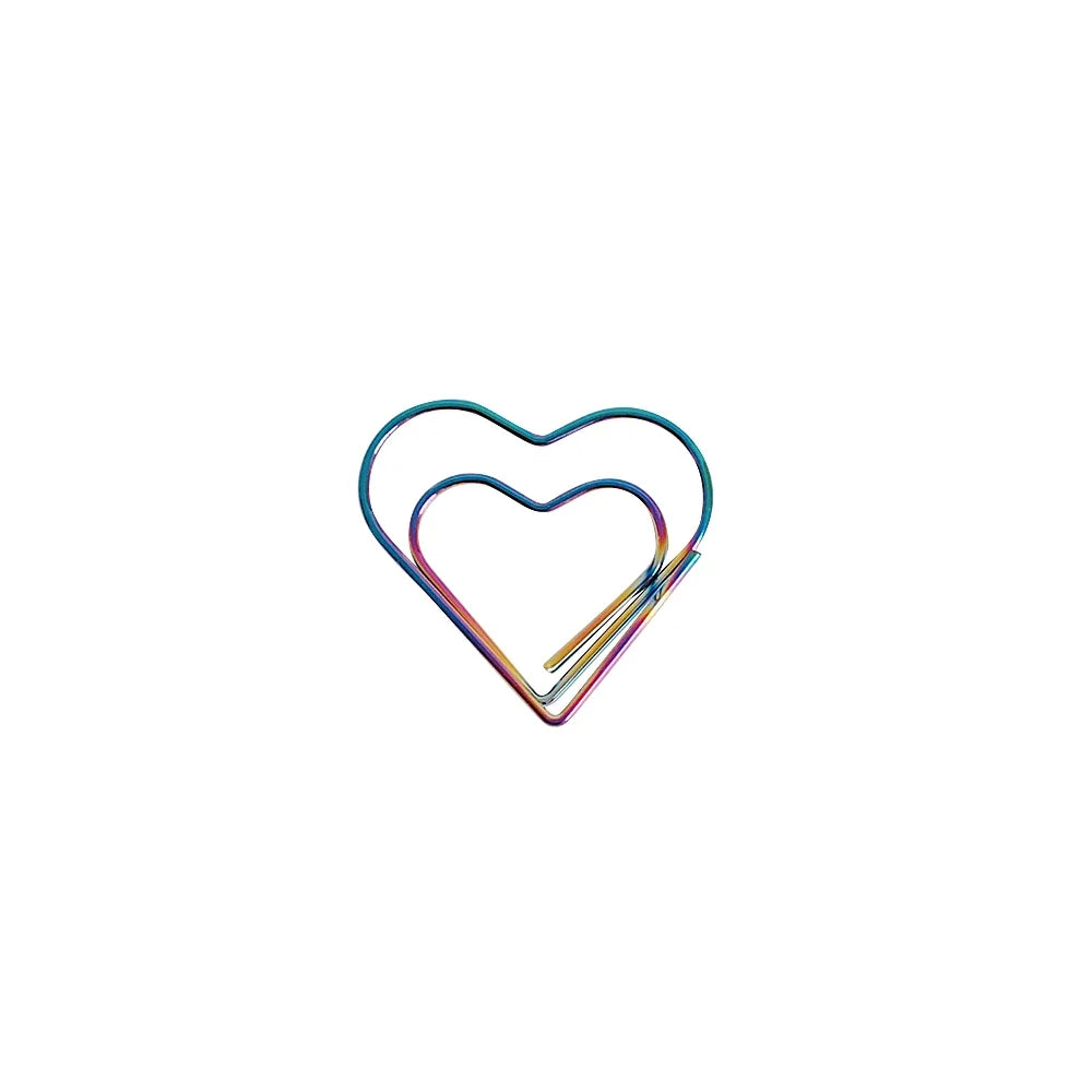 30/50pcs Heart Metal Paper Clips Binder Clip Mini Bookmark Book Binding Note Decor Stationery School Office Binding Supplies