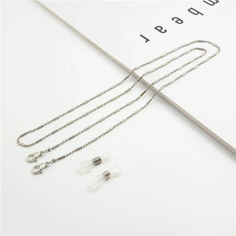 Fashion Reading Glasses Chain Pearl Flower Glasses Hanging Rope Anti-Lost Eyewear Mask Lanyard Women Sunglasses Glasses Chain