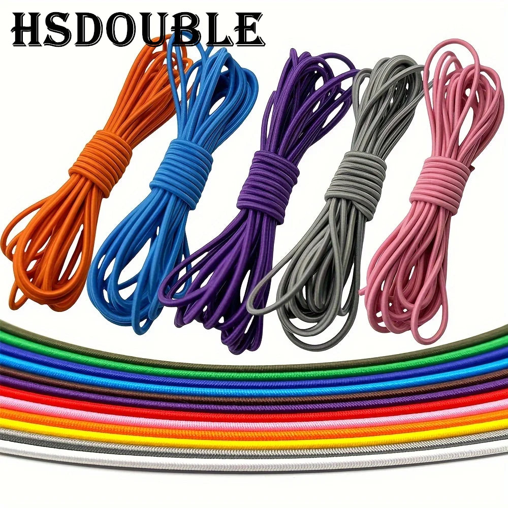 3 Yards 3mm Round Elastics Bungee Shock Cord Elastic Rope Rubber Band Strap String Cordon Shoelaces Sewing Accessories