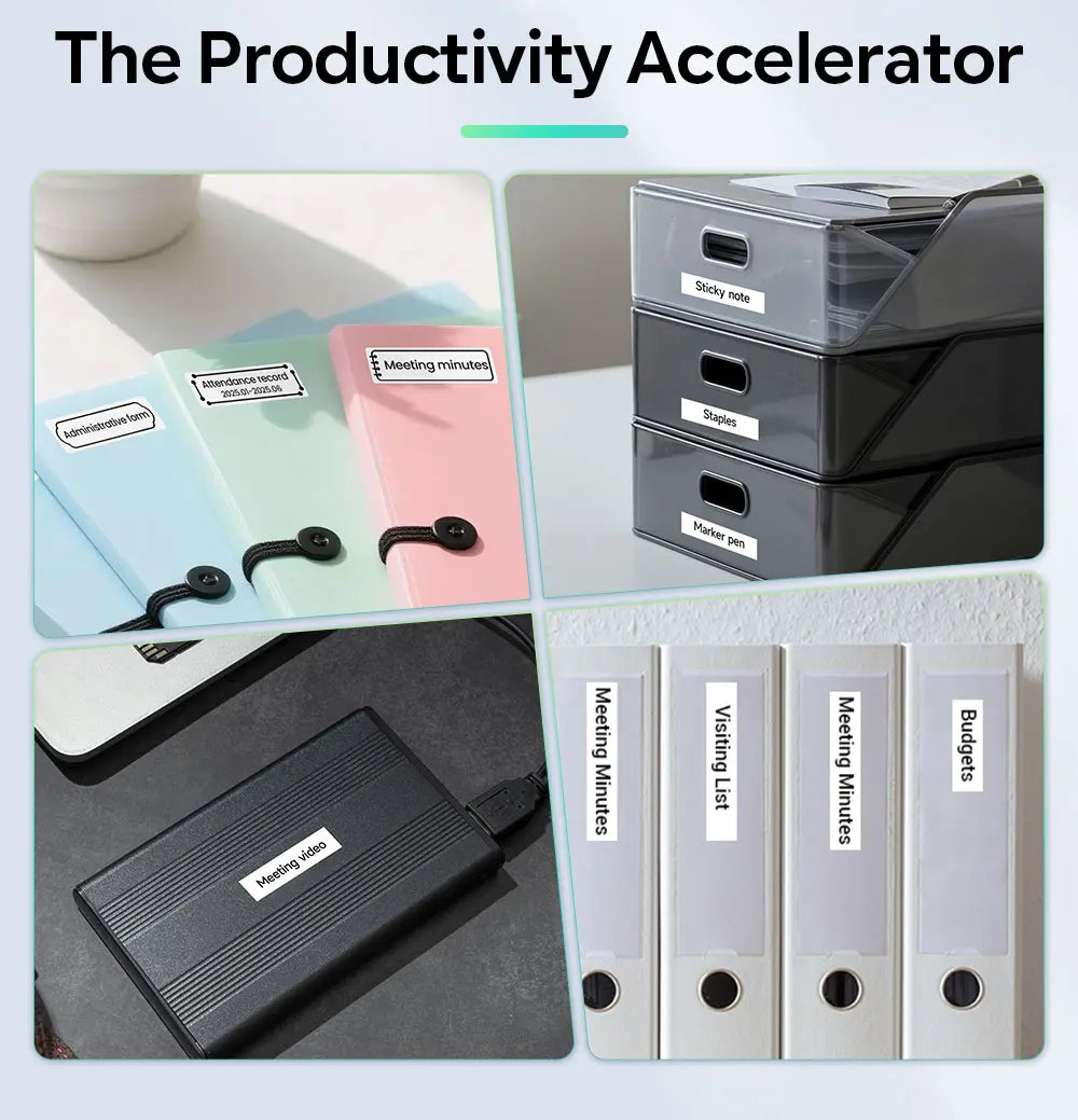 Phomemo Q30 Bluetooth Label Maker, Thermal Sticker Maker with 1 Roll Free Label, Available for Small Business/Home Organization