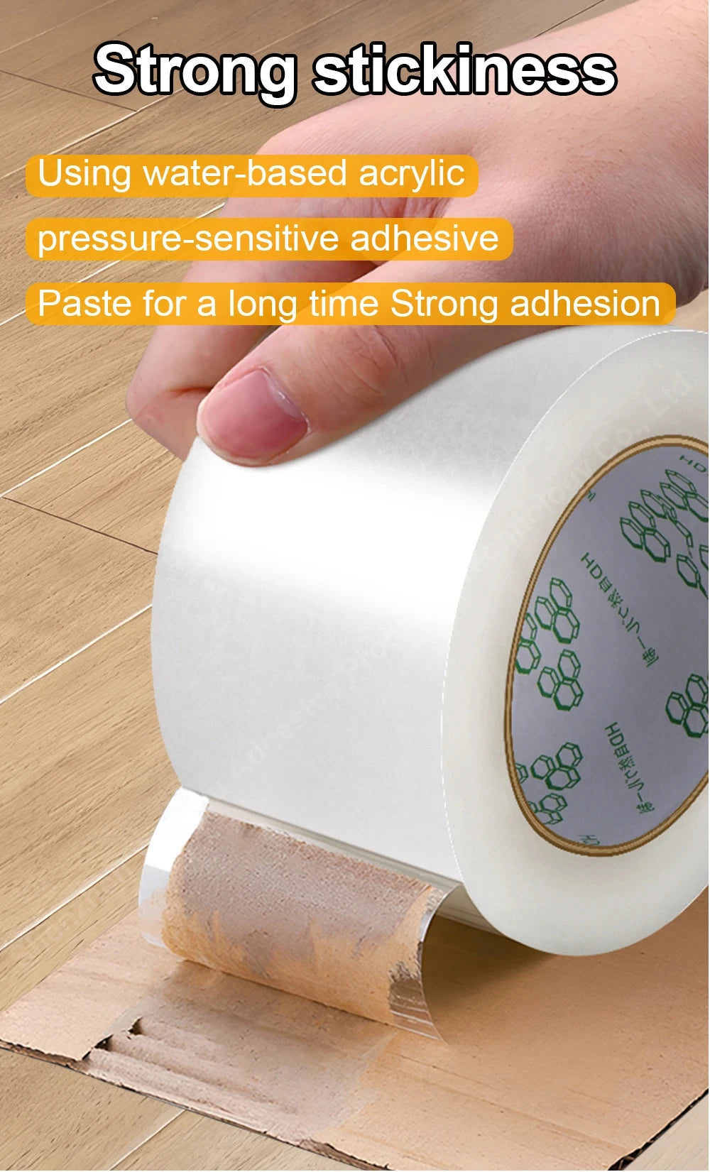 Transparent Tape  BOPP White Packaging Sealing Logistics Carton High Viscosity Express Office Fixed Items Bundling Parcels