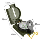 Aluminum alloy Portable Army Green Folding Lens Compass Metal Military Marching Lensatic Camping Compass Guide High Precision