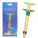 5-in-1 Sliding Gauge Measuring Tool Multifunctional Plastic Drawing Ruler Household Tailor's Patchwork Ruler Sewing Accessories
