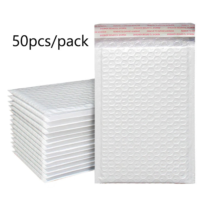 Pearlescent Bubble Mailers Padded Envelopes, Self-Adhesive Waterproof Shipping Bags with Foam Lining for Packaging and Mailing