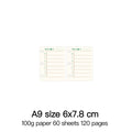 High Quality Ring Binder Notebook A5 Personal A6 A7 A8 Size Insert Refills Loose Leaf Spiral Diary Planner Inner Core 100g Paper