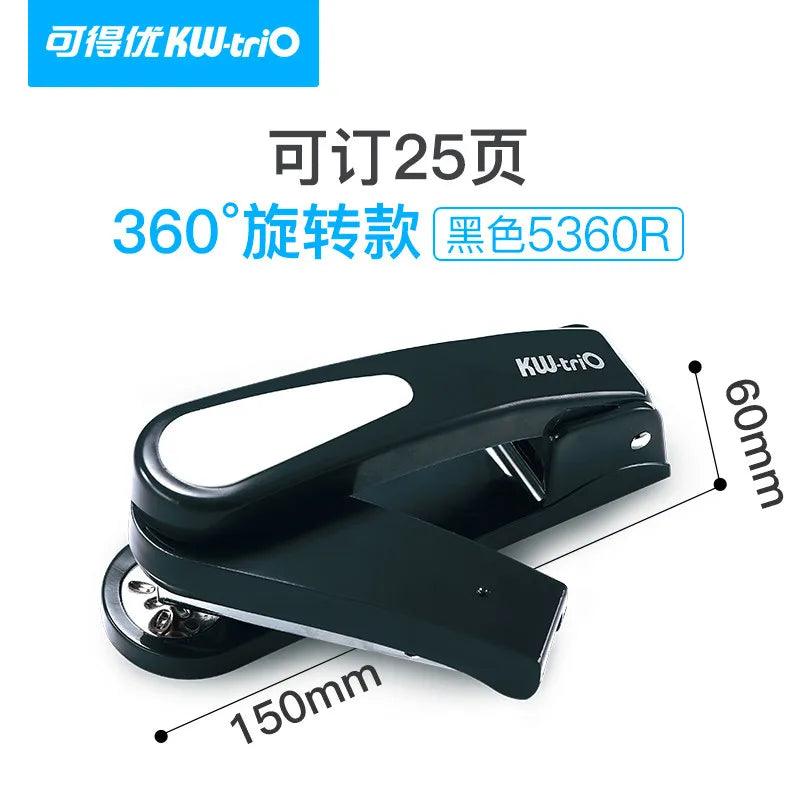 360 Rotation Heavy Duty Stapler Use 24/6 Staples Effortless Long Stapler School Paper Stapler Office Bookbinding Supplies
