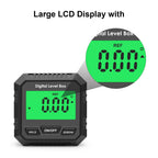 Digital Inclinometer Electronic Goniometer 360° Angle Meter Level Angle Gauge Bevel Protractor Slope Measure Magnetic Base