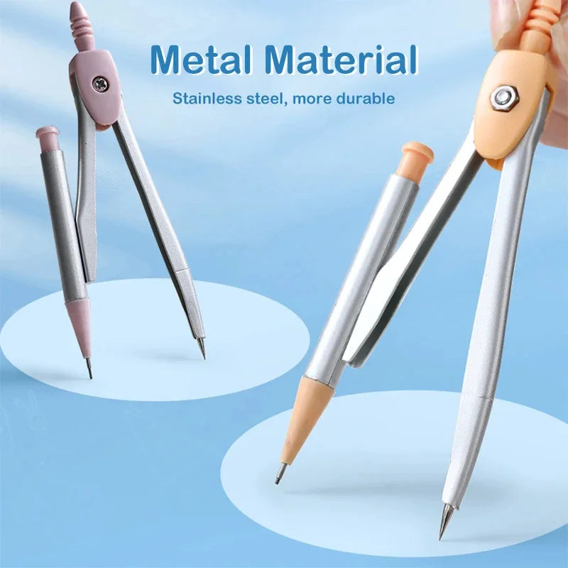 7 Pcs/Set Mathematical Rulers Set - Multi-function Professional Compass Ruler Drawing Tools, School Supplies Students Stationery