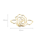 10pcs Gold Rose Flower Paper Clip Wholesale Metal Diy Flower Planner Stationery Supplies Bookmark Gift Shaped Paper Clips