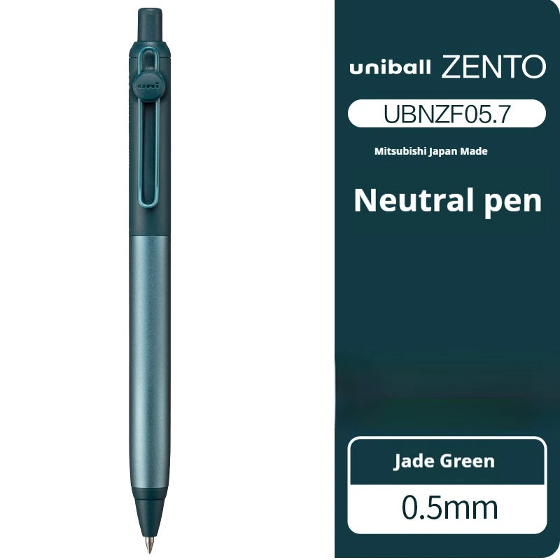 Japanese uni-ball ZENTO Gel Ink Pen Limited Flow Model Metal Push Ultra-Smooth Writing 0.38/0.5mm Signing for Students Business