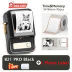 Niimbot B21 Pro 300DPI HD Printing Portable Thermal Printer Self-adhesive Label Printer Sticker Maker For Photos Receipts Note
