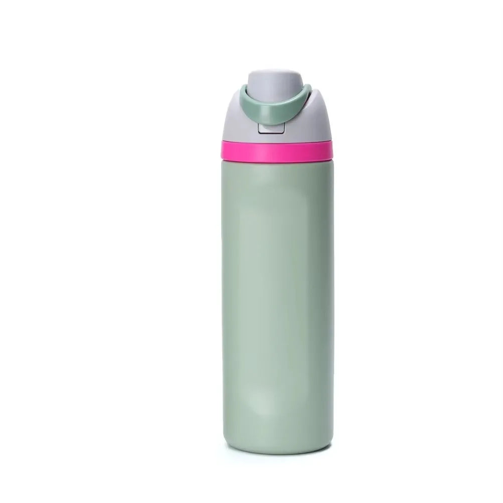 480/710ml Thermos Cup 304 Stainless Steel Straw/Direct Drinking Water Bottle One-touch Open Vacuum Mug for Outdoor,Car,Daily Use