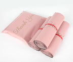100PCS Baby Pink Poly Mailer Adhesive Envelope Thank You Bag DIY T-shirt Bra Gifts Shoes Box Express Shipping Packaging Pouches