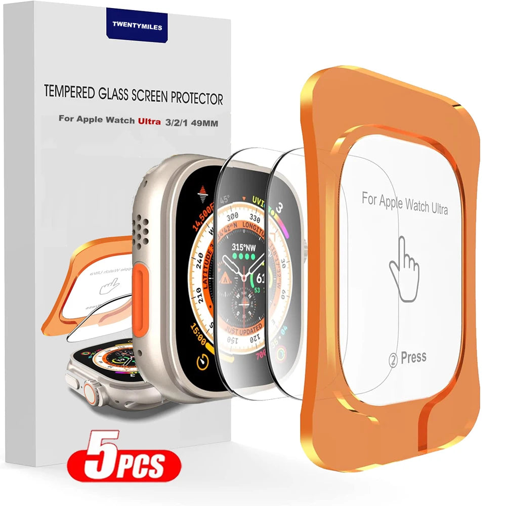 Tempered Glass For Apple Watch Ultra 1/2/3 49mm With Alignment Tool Screen Protector For iWatch Ultra 1 2 3 49mm Accessories