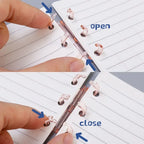 Removable Binder Book Binding Rings Plastic Book Rings Clear Folder Binder Clips Scrapbook Binding Button School Loose Leaf Clip