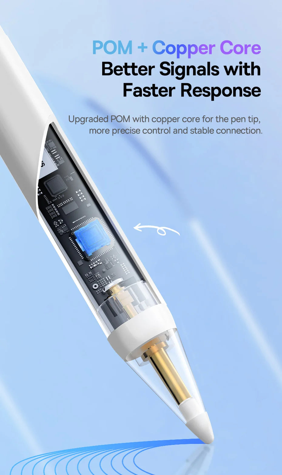 Baseus Stylus Lite with LED for Apple Pencil iPad Palm Rejection Magnetic Design Touch Pen for Tablet for iPad Pro 2018-2023