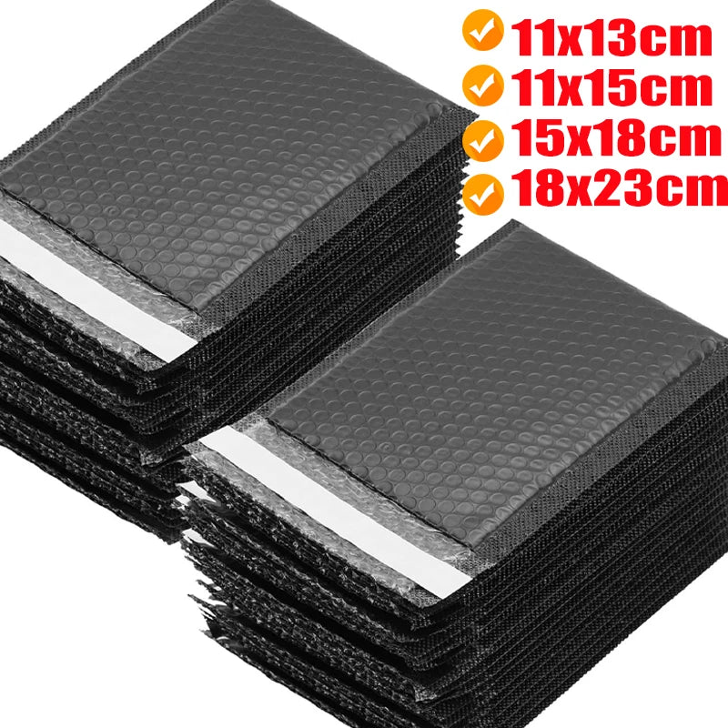 10/50pcs Black Pink Bubble Envelopes Bag Waterproof Foam Adhesive Self Seal Packing Bags Mailers Shipping Storage Organizer Bags