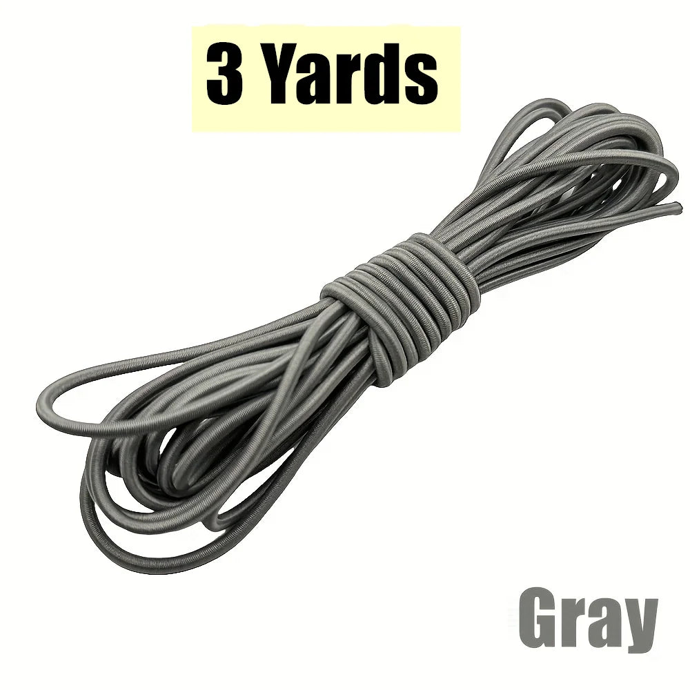 3 Yards 3mm Round Elastics Bungee Shock Cord Elastic Rope Rubber Band Strap String Cordon Shoelaces Sewing Accessories