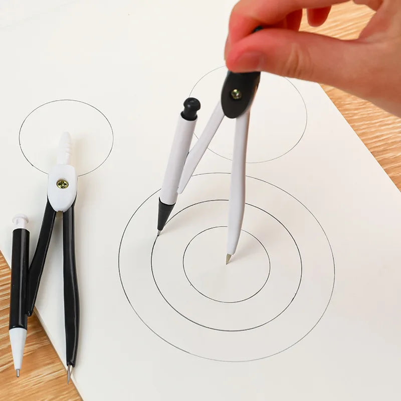 School Compasses with 0.7mm pencil lead Maths Drawing Tools