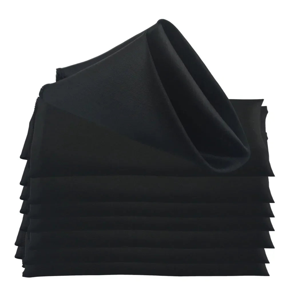 30pcs Satin Square 30cm Napkins Handkerchief Table Dinner Napkin For Wedding Party Decoration Birthday Christmas Cloth Tea Towel