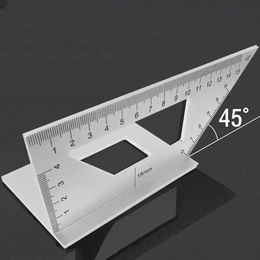 Multifunction T-Type Woodworking Gauge Ruler 45 90 Degree Measurement Tool Carpentry Scribe Mark Line Measuring
