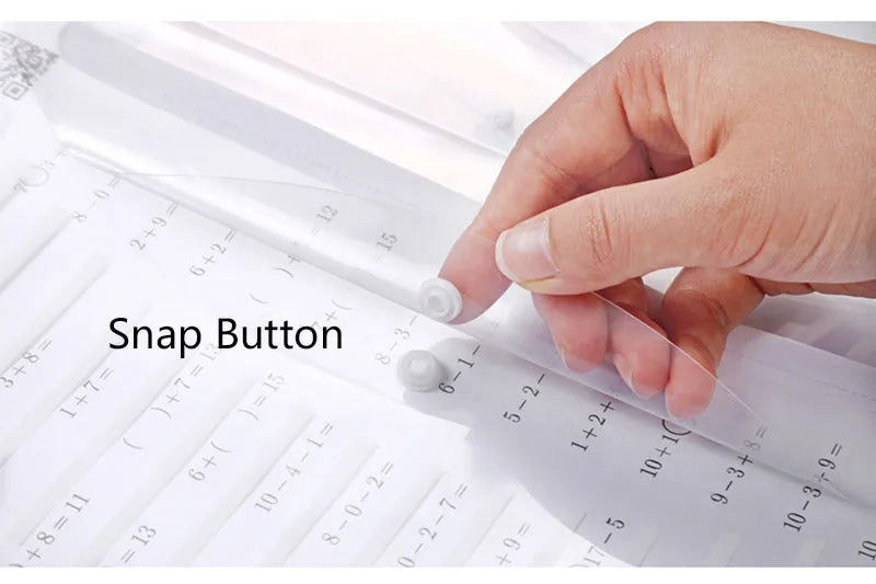 A5 Folder Bag 10Pcs Transparent Plastic Water Resistant File Holder File Paper Office Supplies Documents Sheet Protectors
