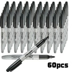 60pcs Fine Point Permanent Markers Pens, Perfect for Classroom, Office, Durable and Long-Lasting. No Suitable for Whiteboard
