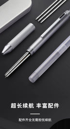 Multifunctional 4-color-in-one gravity-sensing pen metal ballpoint pen/Mechanical Pencil,Black/Red/Blue Ink Oil Signing canetas