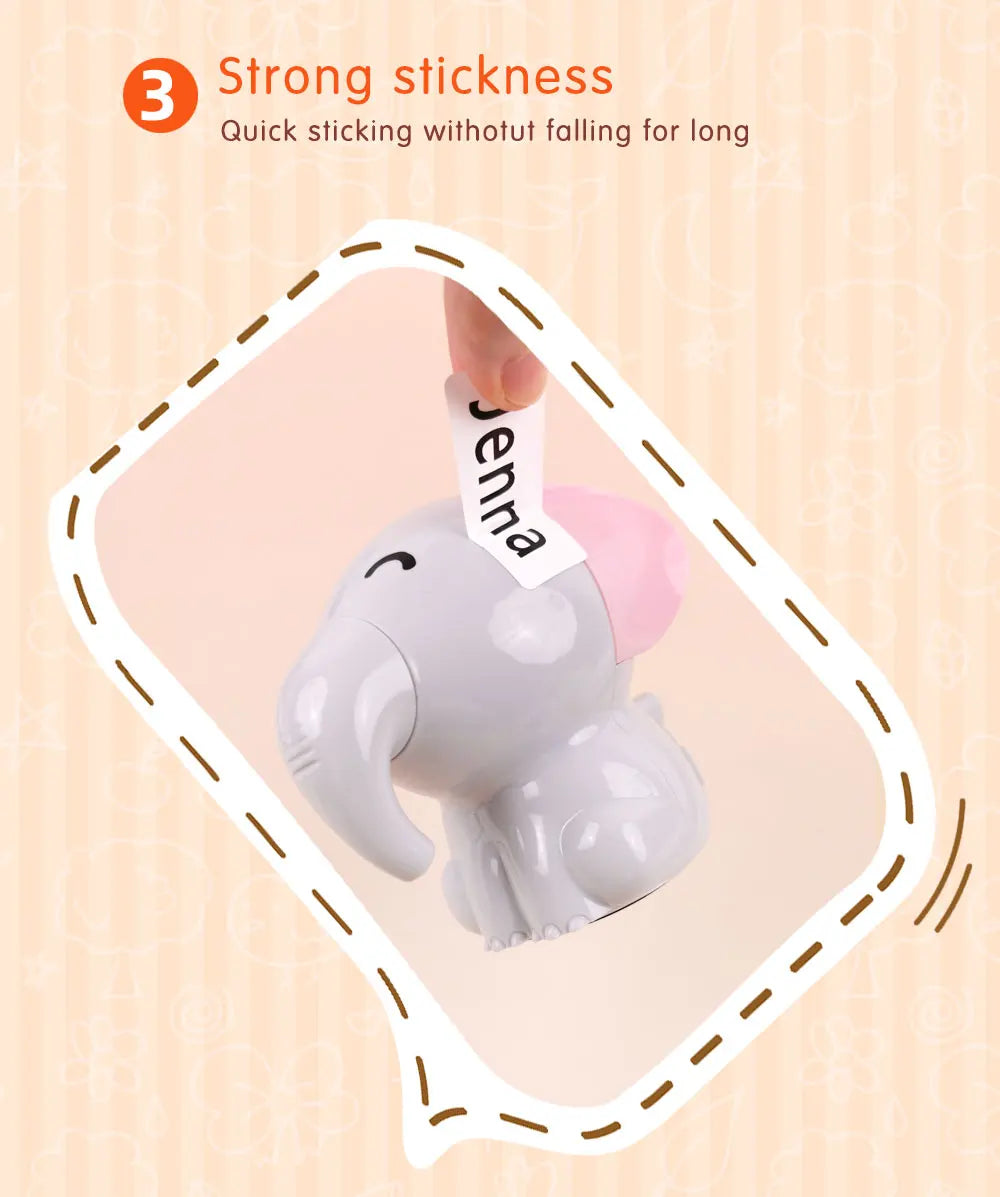 114 Waterproof Personalized White Label Custom Name Sticker Kindergarten Tag Children School Stationery Daily Necessities Labels
