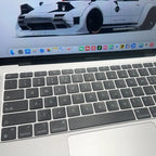 (Us American Style) Frosted Transparent White Mbp Keyboard Sticker Compatible with 13- 16inch MacBook Air/Pro Key Sticker Translucent Film to Prevent Keyboard Oiling
