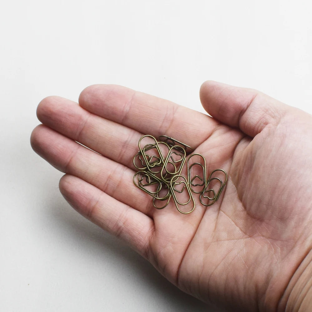10pcs Mini Metal Paperclip Bookmark Binder Marking Paper Clips School Office Accessories