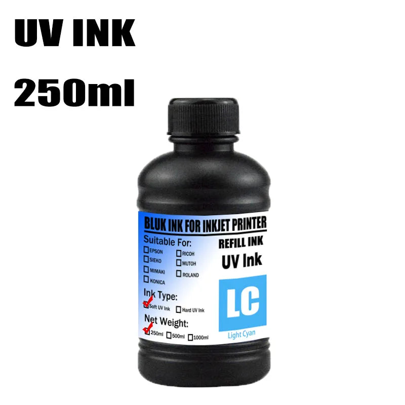 For Epson UV Hard ink Soft ink White LED UV Ink For Epson DX5 DX7 XP600 TX800 Printhead I3200 I1600 R1900 R2000 Rl800 Printer