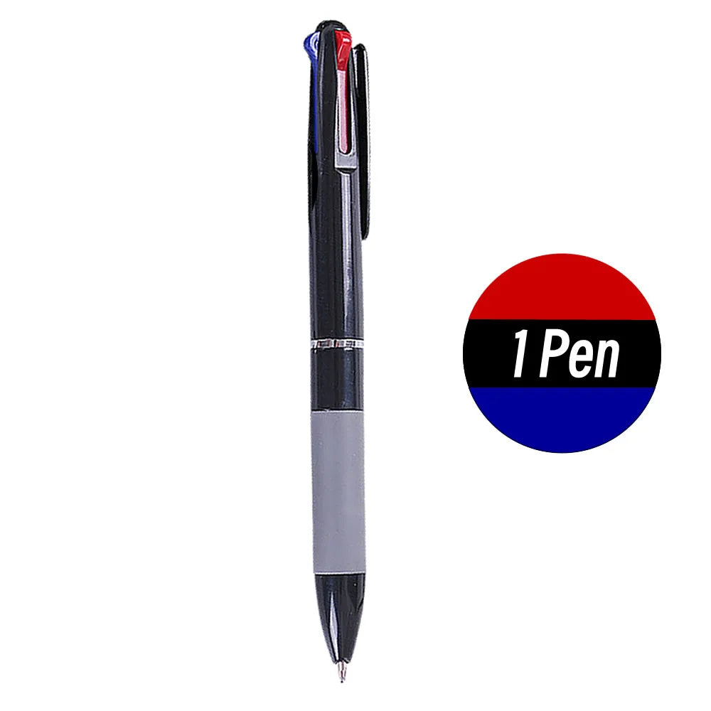 3 in 1 Red/Black/Blue Ink Color 0.7mm Student Ballpoint Pens Ball Point Writing Stationery Fine School Supplies Pencils Office