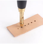 QJH 1Set Japanese Screw Punch Tool Kit Hole Punch 6 Tips Size 1.5mm - 4mm for Sewing DIY Leathercraft, Paper Crafts, Bookbinding