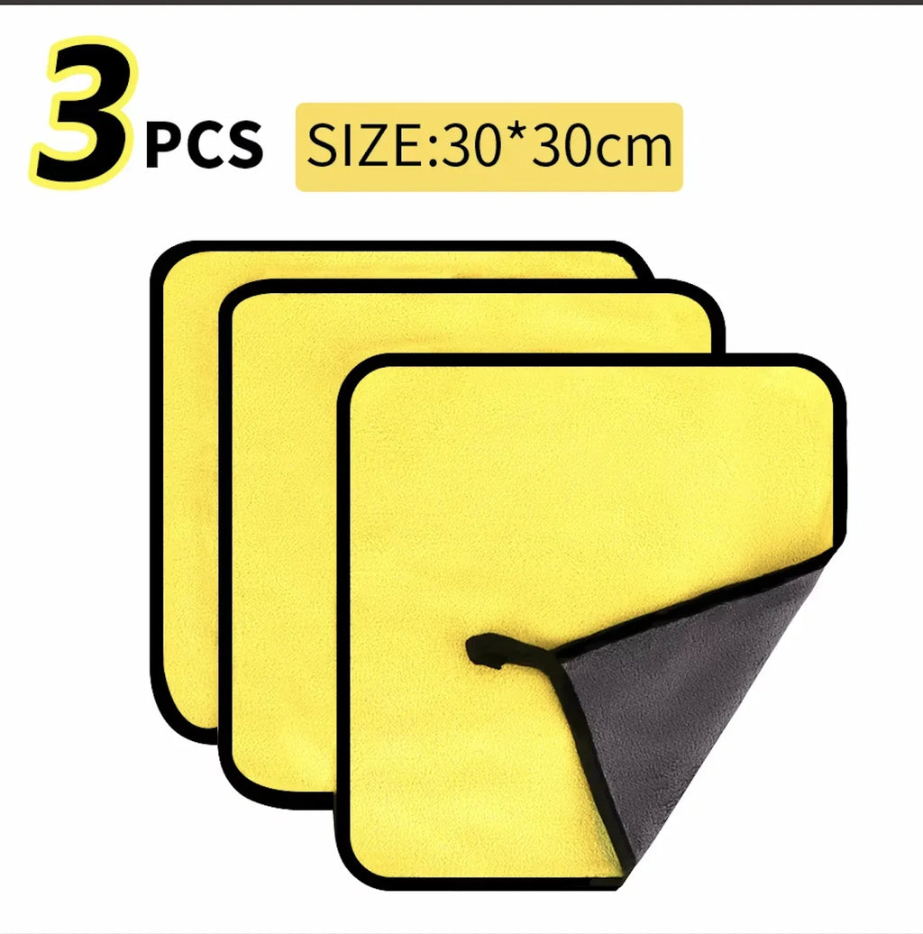 3/5/10Pcs Car Wash Microfiber Towel 30*30CM Car Cleaning Drying Cloth  Care Cloth Car Wash Towel  Kitchen Towel