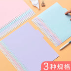 Notebook 4-color Plastic Pp Classification Page B5 Workbook Partition Page A5 Loose-leaf Coil Book Index Tab
