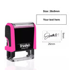 Customizable Self-Inking Rectangular Personalized Name Signature Laser Engraved Rubber Stamp