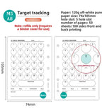 M5 20 Sheet Triple Fold Colorful Loose Leaf Notebook Refill Spiral Binder Inner Page Weekly Monthly To Do Line Grid Inside Paper