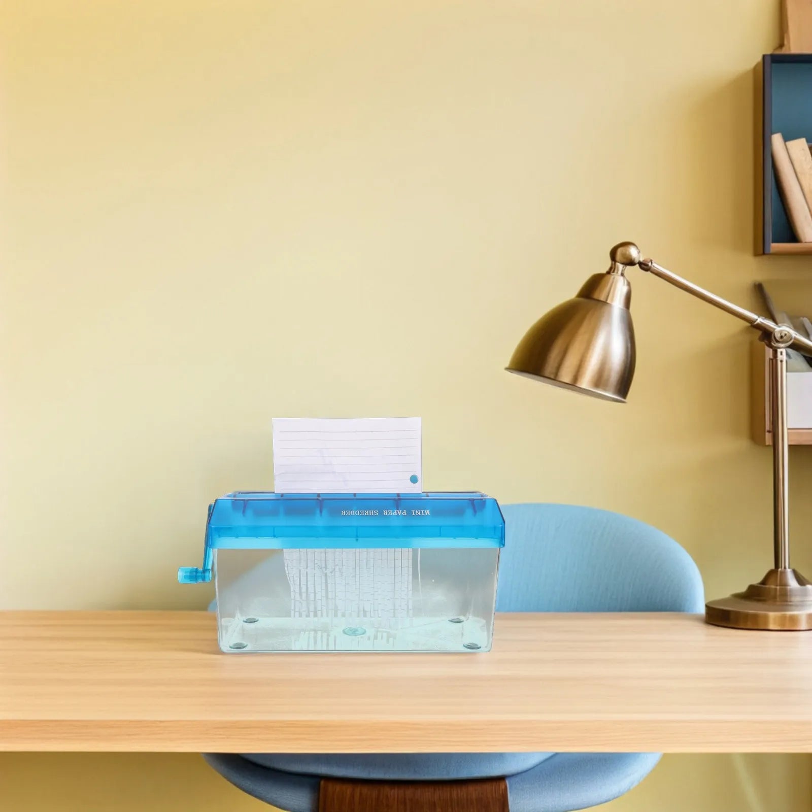 Manual Paper Shredder Mini Handheld Portable Desktop Stripe Cutting Shredder for A4 Documents Home Office Document Security