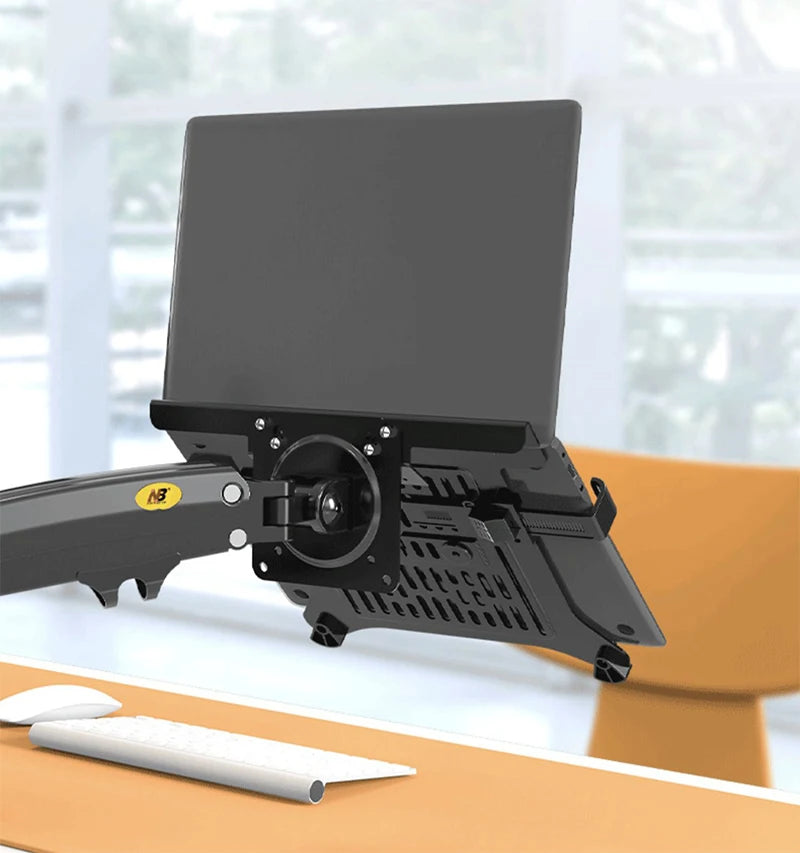 2 in 1 NB NEW F80 + FP-2 for 17-30' Monitor + 10'-17' Laptop Desktop Holder Notebook Computer Mount Stand Laptop Clamp