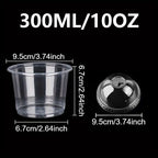50PCS Disposable Clear Plastic Pudding Cups with Lids Tiramisu Dessert Cupsfor Baking Party Supplies Jelly Yogurt Container