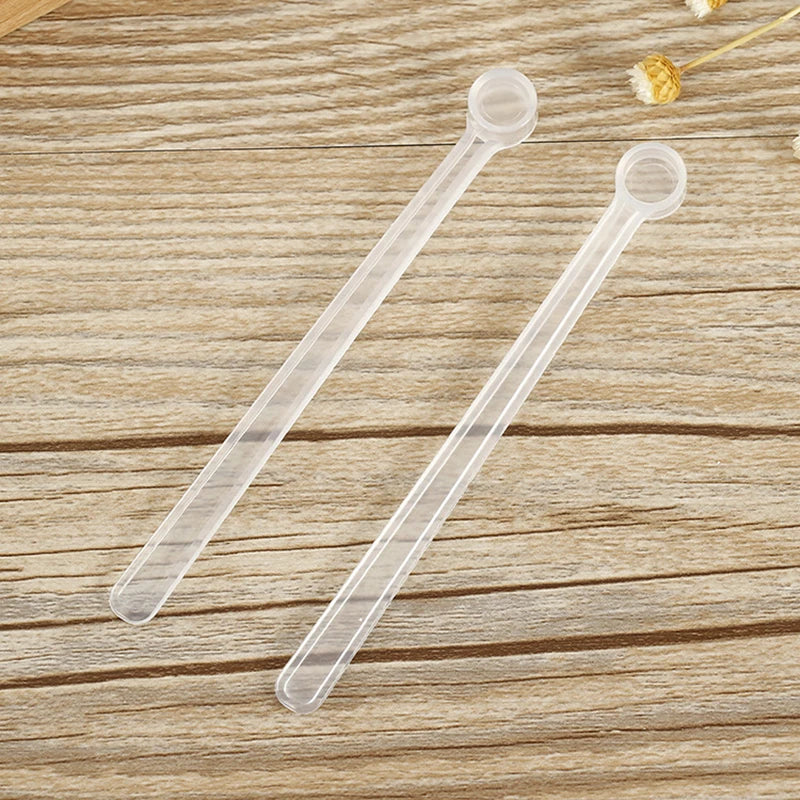 50Pcs 0.25ml Teaspoon Plastic Micro Tiny Little Measuring Spoons for Cosmetics Powders Glitter Seasoning Measurement Tools