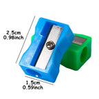 50/100pcs 2.5cm Mini Color Pencil Sharpener Curved Anti-slip Design Plastic Square Pencil Sharpener School Reward Stationery ﻿