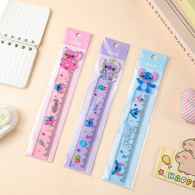 Disney Stitch Multi-functional Drawing Tools, Student Stationery Measuring Supplies, Cartoon Measuring Ruler, Folding Ruler