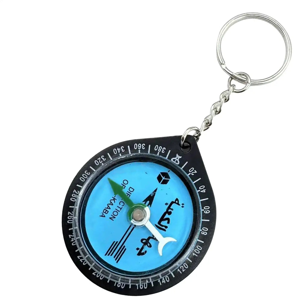 Muslim Qibla Compass Portable Outdoor Compasses For Hiking Direction Eid Pray Keychain Decor For Camping Backpacking Hiking