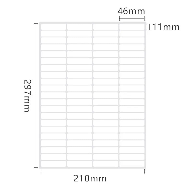 20Sheets Waterproof Rectangular Coding Labels Blank Self-Adhesive White Label Sticker Paper for File Folder Shipping Address